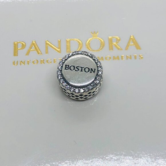 🌞📖Pandora Boston Massachusetts State Exclusive Iconic Ship Button Charm - Picture 3 of 4
